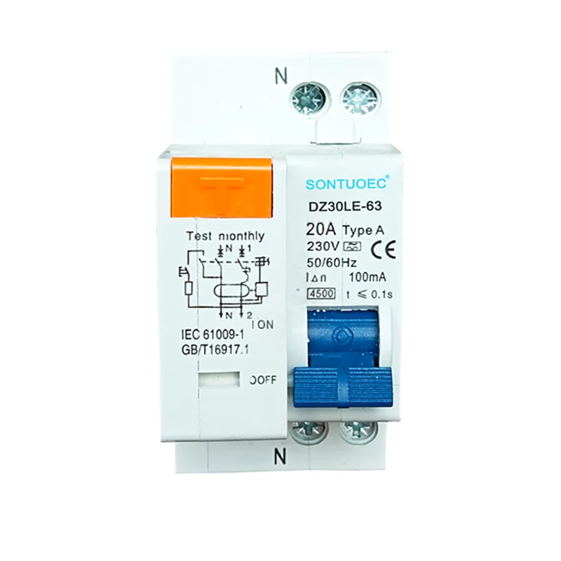 1p+n elektronischer Typ RCBO