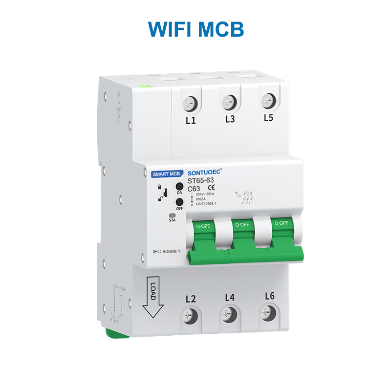 WiFi RS485 Multifunktionales IoT Intelligent MCB RCBO Intelligenter Mikrokreisschalter
